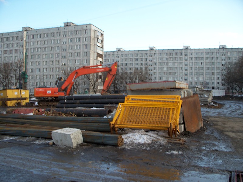 2009 г. Москва, Нагатино-Садовники, мкр.1, корп 29А - ход строительства. Март